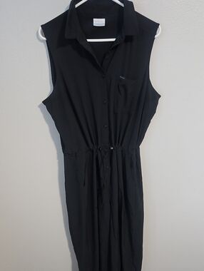 Columbia Sleeveless Black Jumper with Drawstring Waist